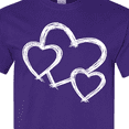thumbnail image 4 of Inktastic Three White Hearts T-Shirt, 4 of 5