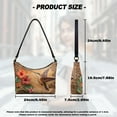 thumbnail image 7 of Kuiaobaty Hummingbird Print Shoulder Purse for Women, Vintage Hibiscus Print Leather Underarm Sling Bag with Zipper Closure, Durable Casual Hobo Purse Tote for Travel, 7 of 7