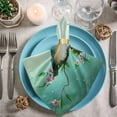 thumbnail image 4 of GZHJMY Easter Blue Birds and Eggs in Nest Cloth Napkins, Set of 6 20 x 20 Inch Soft & Comfortable Polyester Dinner Napkin for Family, Restaurant, Parties, 4 of 4