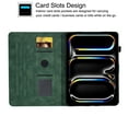 thumbnail image 2 of GSFY Case for 2024 iPad Pro 11 Inch 5th Generation(M4), Smart Premium PU Leather Wallet Stand Protective Shell with Auto Sleep Wake Feature for iPad Pro 11 5th Gen, Green FLOWER, 2 of 8