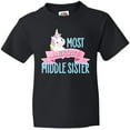 thumbnail image 3 of Inktastic Most Magical Middle Sister- Cute Unicorn Youth T-Shirt, 3 of 5