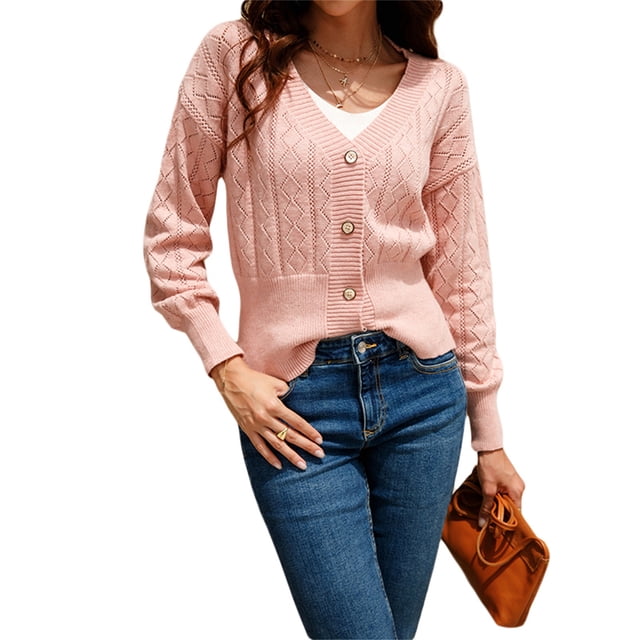 Txlixc Cardigan de primavera y otoño para mujeres Txlixc moda