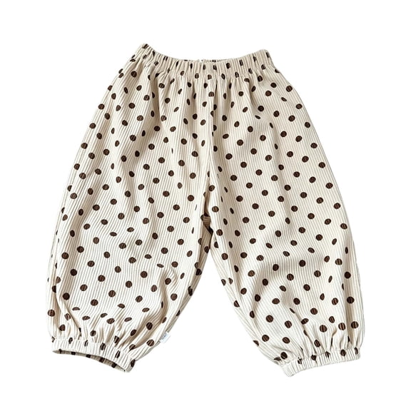 Enjoytime Pants for Boys Girls Toddler Kids Polka Dots Corduroy Casual Pants Fall Winter Elastic Waist Soft Trousers with Pockets
