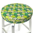 thumbnail image 3 of Daiia Cartoon Koala Bear and Leaf Stool Covers Round,Round Bar Stool Covers Waterproof Bar Chair Covers Washable Stool Cushion Slipcover for 12-14 Inch Chair-13 inch, 3 of 7
