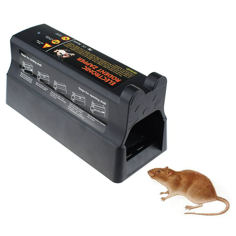 Label KINGDOM Electric Rat Trap Humane Rat Zapper Clean Large Mouse Traps  High Voltage Rodent Zapper with US A.C Adapter 