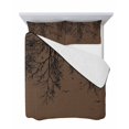thumbnail image 7 of Quilts Queen Size Bedding Set, Coffee Brown Black Branches Lightweight Quilted Comforter, Botanical Dead Tree Birds Soft Reversible Bedspread Coverlet with Pillow Covers for All Season, 90" x 96", 7 of 7