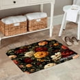 thumbnail image 2 of Spxubz Non Slip Flannel Polyester Kitchen Floor Mat Floral Design For Bedroom Bathroom Decoration 31.5x19.7 inch, 2 of 4