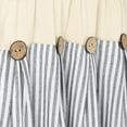 thumbnail image 5 of Alishomtll Stripe Kitchen Curtains 8 Button Linen Cotton Window Curtains Sets 36 Inches Long ,Rod Pocket ,Grey, 5 of 8