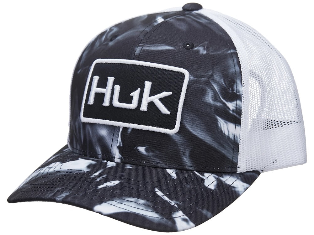 HUK Mens Trucker Anti-Glare Fishing Snapback Hat 