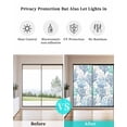 thumbnail image 4 of Window Privacy Film, Blue Teal Grey Coral UV Sun Blocking Window Tint Film Heat Control One Way Blackout Window Film, Spring Summer Coastal Ocean Beach Non Adhesive Static Cling Sticker 17.7x39.3 In, 4 of 7