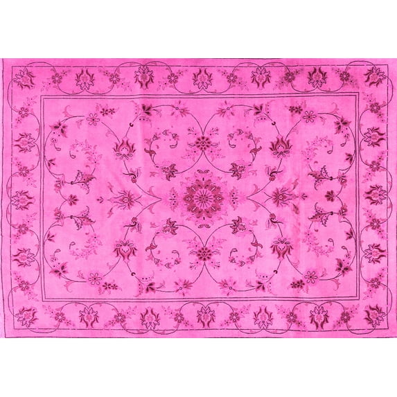 Ahgly Company Indoor Rectangle Persian Pink Traditional Area Rugs, 4' x 6'