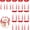 red, variant on 20Pack Bow Cake Toppers Pink Ribbons Bows for Cake Coquette Themed Bow Cupcake Toppers Pink Bow Birthday Decorations for Baby Shower, Birthday, Wedding, Bachelorette, Mothers Day Decorations