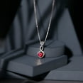 thumbnail image 4 of Rosec Jewels Lab Grown Ruby Heart Pendant (0.9 Ct, AAAA Quality) - Infinity Dangle Necklace - Ready to Gift, 10K White Gold, 4 of 6