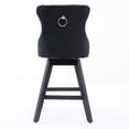 thumbnail image 6 of Set of 2 360 Swivel Swivel Velvet Counter Heght Barstools with Button Tufted Decoration and Wooden Legs, and Chrome Nailhead Trim, Leisure Style Bar Chairs,Bar stools, 6 of 12
