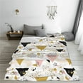 thumbnail image 6 of Throw Blanket for Couch Sofa and Bed, Geometric triangle Super Soft Plush Throw Blanket, Fuzzy Cuteness Comfy Warm Washable Flannel Blanket & Throws for All Season 50"x40", 6 of 7