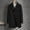 Black-14, variant on LIBRCLO Mens Woolen Overcoat Jacket Classic Mid-Length Coat with Turndown Collar, Timeless Versatile Double Breasted Long Jacket