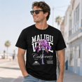 thumbnail image 3 of Men's Malibu Palm Tree Graphic T-Shirt, Unisex Classic Fit Tee, 3 of 9
