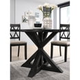 thumbnail image 5 of 5-Piece Dining Set for 4, 48" Wood Round Table with Pedestal and 4 Armless Upholstered Chairs, Table and Chair Set for Dinning Room, 5 of 11