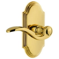 Grandeur Arcbel_Sd_Na_Lh Arc Solid Brass Left Handed Single Dummy Door Lever - Brass