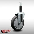 thumbnail image 2 of 5 Inch SS Thermoplastic Rubber Wheel Swivel 1 Inch Expanding Stem Caster SCC, 2 of 2