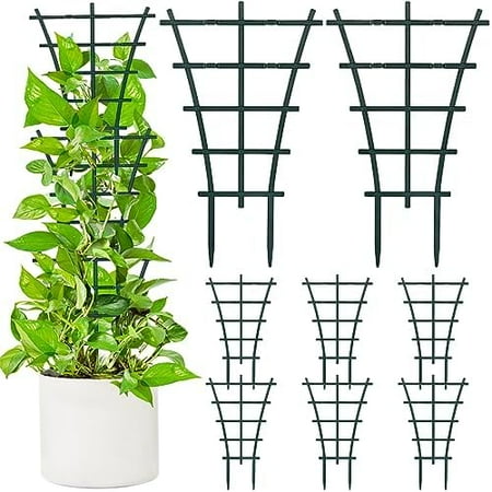 12 Pack Stackable Mini Climbing Plant Trellis for Indoor Potted Plants Flower Pots Support Peas Hoya Pothos$$Garden & Patio
