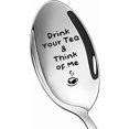 thumbnail image 1 of Anniversary Christmas Gifts for Husband Wife Boyfriend Drink Your Tea & Think of Me Spoon for Girlfriend Birthday Gifts for Fiancee Fiance Long Distance Relationship Gifts for Her Him Boyfriend Spoon, 1 of 7