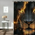 thumbnail image 2 of Autua Lion Lightning Fantasy Washable Shower Curtain with Hooks 69"x72, 2 of 7