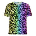 thumbnail image 5 of Animal Print Patterns Women's Short Sleeve T-Shirt Crew Neck Casual Summer Trendy Loose Fit Tops, 5 of 6