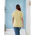 thumbnail image 3 of SHIBEVER Summer Short Sleeve T Shirts for Women Casual Loose Side Split Tunic Tops Comfortable Crew Neck Tops, 3 of 8