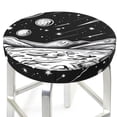 thumbnail image 3 of Balery Cosmic Landscape Celestial Art Round Bar Stool Seat Covers Velvet Fabric Adjustable Protects from Scratches and Stains for 14-17 Inch Chair-12 inch, 3 of 7