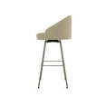 thumbnail image 3 of Amisco Nelly 26 In. Swivel Counter Stool - Beige Fabric / Grey Metal, 3 of 9