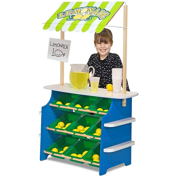 2en1 Tienda de Comestibles y Puesto de Limonada Melissa & Doug Hecho de Madera Infantil Multicolor Melissa & Doug MD-9385843