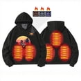 thumbnail image 2 of DxhmoneyHX Kids Fleece Heated Hoodie Toddler Cute Bear Print Heating Hoodies Pullover Boys Girls Unisex USB Electric Heated Sweatshirt with Pocket Fall Winter Clothes, 2 of 9