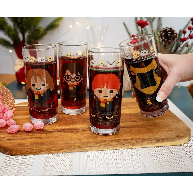 Harry Potter Chibi Christmas Sweater 10 Ounce Tumbler Glasses