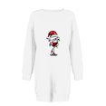 thumbnail image 4 of Pisexur Robes de Noël pour Femmes, Robe Chandail en Molleton à Col Rond Imprimé Verres de Vin Tendance, Robe de Fête Décontractée à Manches Longues, Robe de Vacances de Noël Mini Robe, 4 of 4