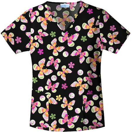 Electric Butterfly Vneck Top