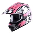 thumbnail image 2 of Casco de motocross 1Storm Matt Star Pink Youth con gafas y guantes, 2 of 9