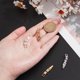 thumbnail image 3 of 8 piezas, 4 estilos, cierres plegables de latón, extensores para correas de reloj en oro y plata, extensores de joyería chapados de larga duración., 3 of 5