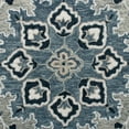 thumbnail image 3 of Elm & Oak Clio 4'10" Round Gray/Blue Medallion Handmade Wool Indoor Area Rug, 3 of 6