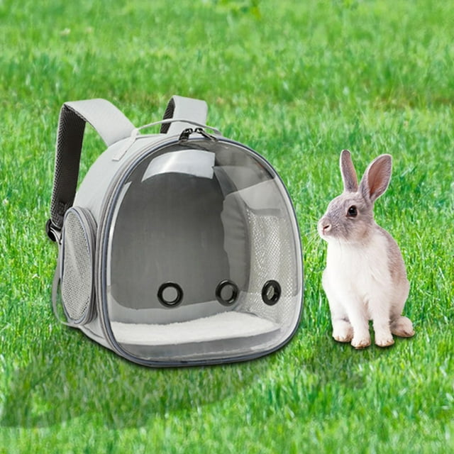 Mochila de viaje para mascotas perfecl bolsa de transporte portátil versátil y ventilada cápsula de burbujas para mascota Gris