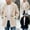 Beige, variant on Trench Coat Men Notched Collar Single Pea Coat Fall Winter Fashion Overcoat Plus Size Mid Long Wool Peacoat 2025