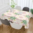 thumbnail image 2 of Yayeee Tablecloths 60" x 60" Rectangle Wrinkle Resistant Party Table Cover, Retro Green Stars, 2 of 8