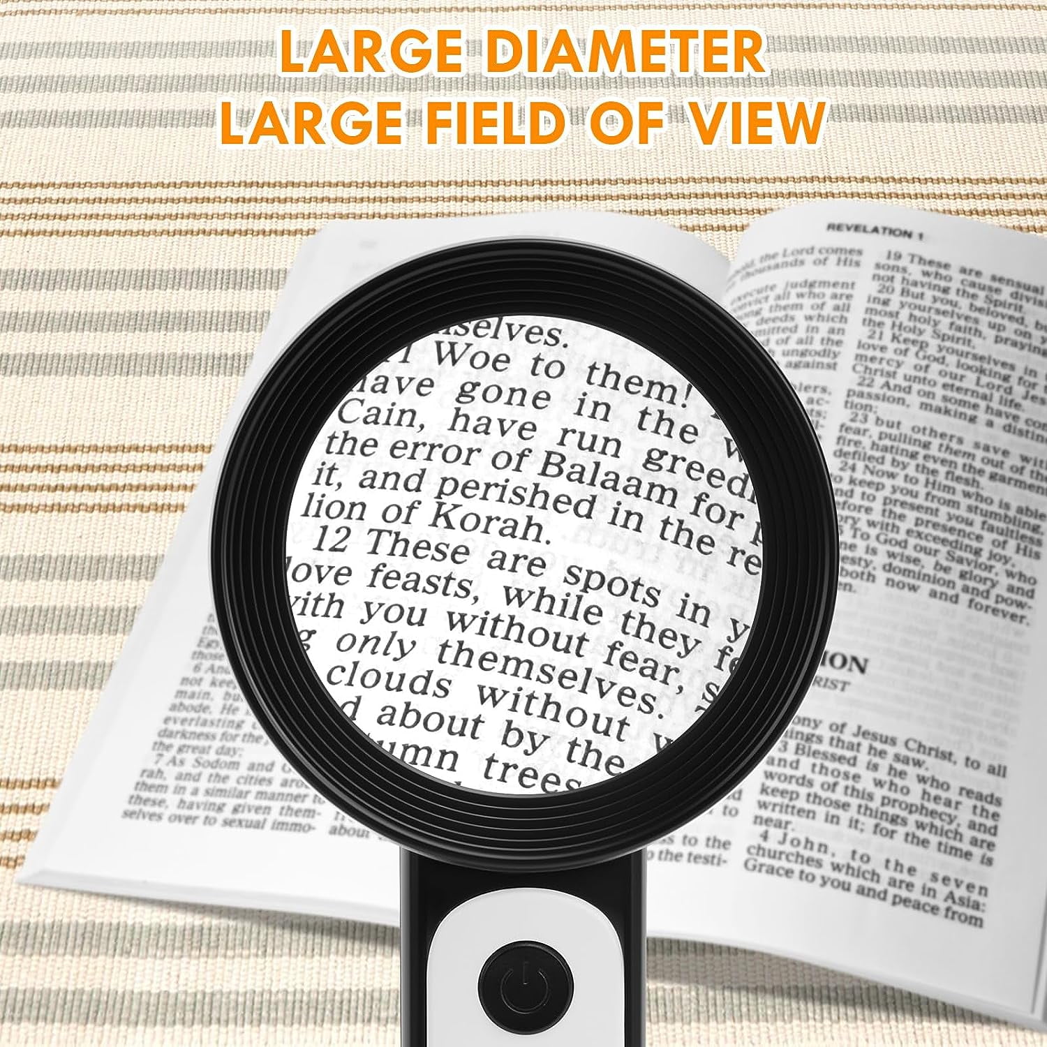 Magnifying Glass with Light, 30X Handheld Large Magnifying Glass with18 LED Cold and Warm Light, 3 Modes Lighted Magnifying Glass for Seniors Reading