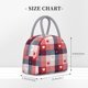 thumbnail image 2 of Balery Heart Plaid Bolsa de Almuerzo para Mujeres, Caja de Almuerzo, Bolsa de Almuerzo Pequeña Impermeable, Tote de Almuerzo Reutilizable con Gran Capacidad, 2 of 6