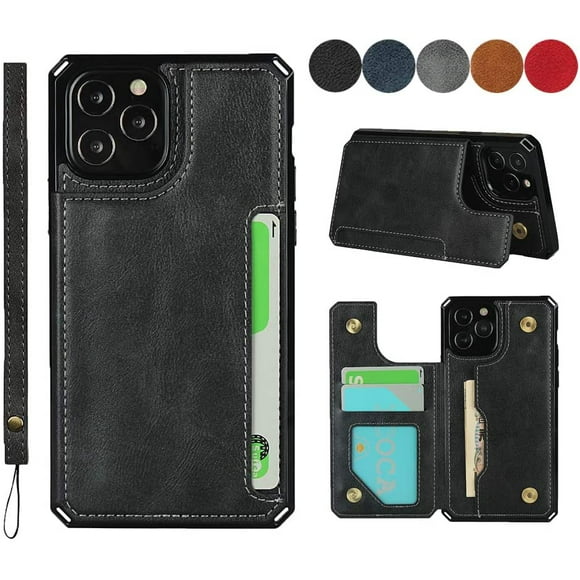 SailorTech for iPhone 12 Pro Max Wallet Leather Case Premium PU Leather Case with Card Holder, Kickstand, Wrist Strap,