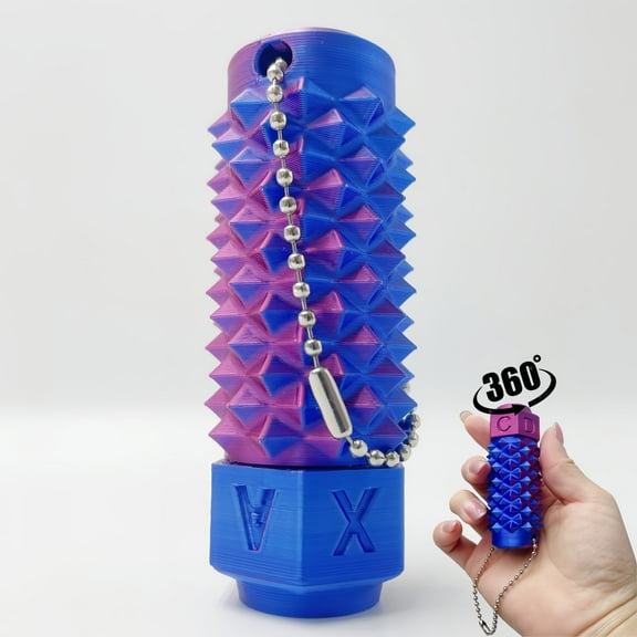 RUIGOU Portable Bright Pain Fidget Toy, Spiky Sensory Anxiety Relief Stimulation Tool, Pocket Stress Fidget Keychain with Spiky Texture