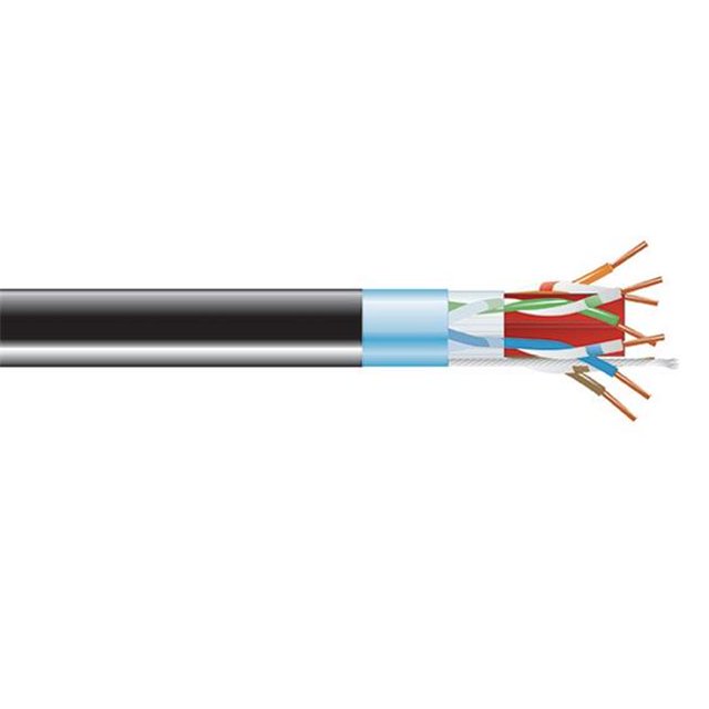 F-UTP 1000 CAT6A 650Mhz Solid Bulk Cable, Black