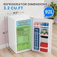 thumbnail image 2 of Mini-frigo de 4,5 Pi3 avec Congélateur, Faible Bruit 38 dB, Réfrigérateur Compact à Porte Réversible avec Thermostat Réglable, Écoénergétique pour Chambre, Bureau, Dortoir, Noir/argent/blanc, 2 of 7