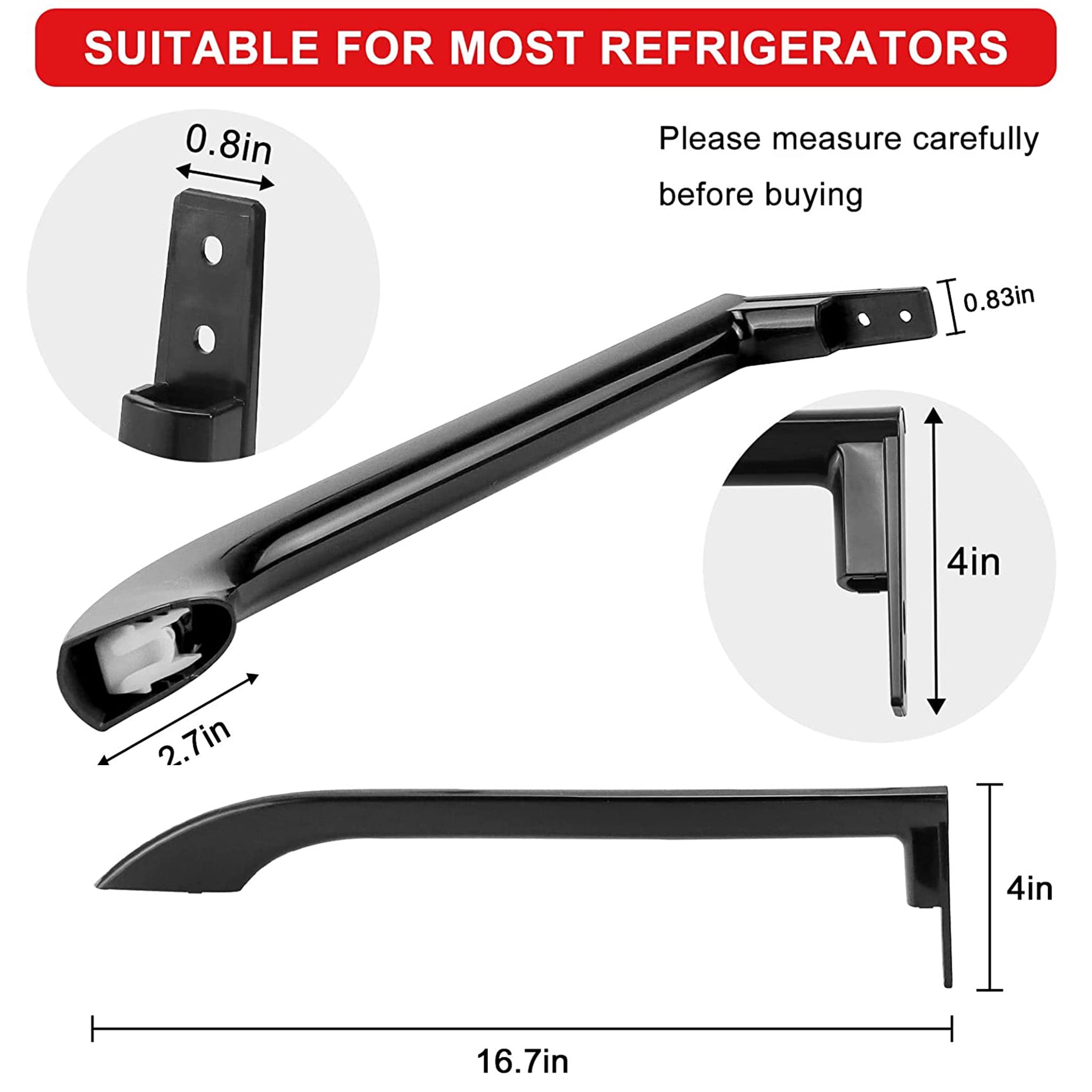 Beaquicy Refrigerator Door Handle Set for Frigidaire