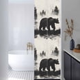 thumbnail image 3 of Black Bear Window Privacy Film, Farmhouse Forest Animals Vintage Static Cling UV Sun Blocking Heat Control Window Tint Day and Night, Non-Adhesive Reusable One Way Windows Privacy Cover 17.7''x78.7'', 3 of 7